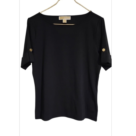 Michael Kors Black Short Sleeve Tee - Picture 1 of 5